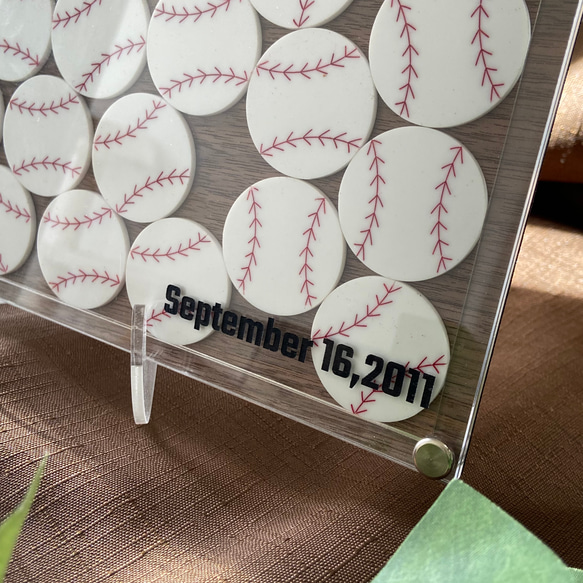 ウェディングドロップス　サインボール　野球　50名様まで　ウェルカムボード　ゲスト参加型結婚証明書 