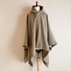 在庫あり＊フード付きケープ ウールモヘア ストール ポンチョ マント