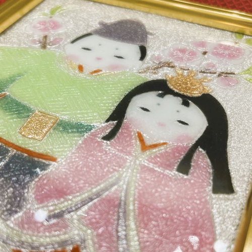 ひな祭り七宝焼｜額｜雛人形 タペストリー・壁掛け 安藤七宝店 通販