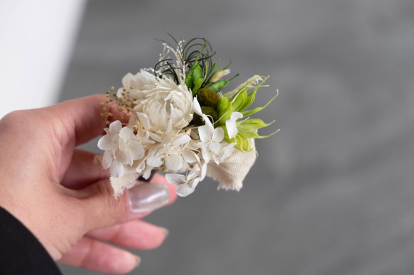 【宅急便コンパクト送料無料】Preservedflower Corsage Msize/コサージュ/プリザーブドフラワー 6枚目の画像