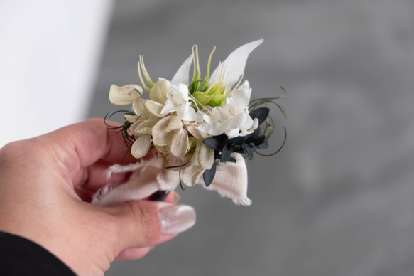 【宅急便コンパクト送料無料】Preservedflower Corsage Msize/コサージュ/プリザーブドフラワー 7枚目の画像