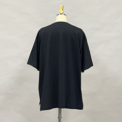 SALE 春 夏 異素材切り替え ビッグTシャツ レディース トップス ボーダー柄 ドット柄 水玉柄 ベルポニー 6枚目の画像