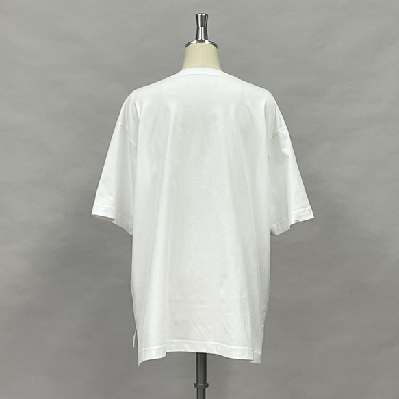 SALE 春 夏 異素材切り替え ビッグTシャツ レディース トップス ボーダー柄 ドット柄 水玉柄 ベルポニー 12枚目の画像