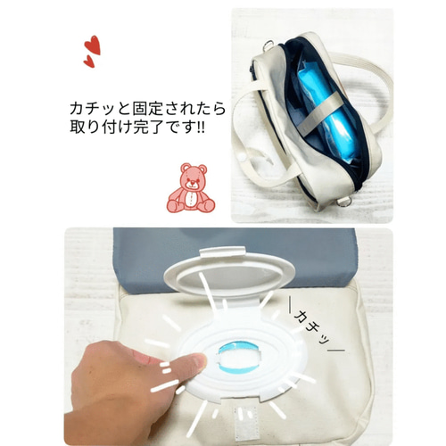 長く使えるおむつポーチ 〈くすみピンク〉2way ショルダー おしりふき 