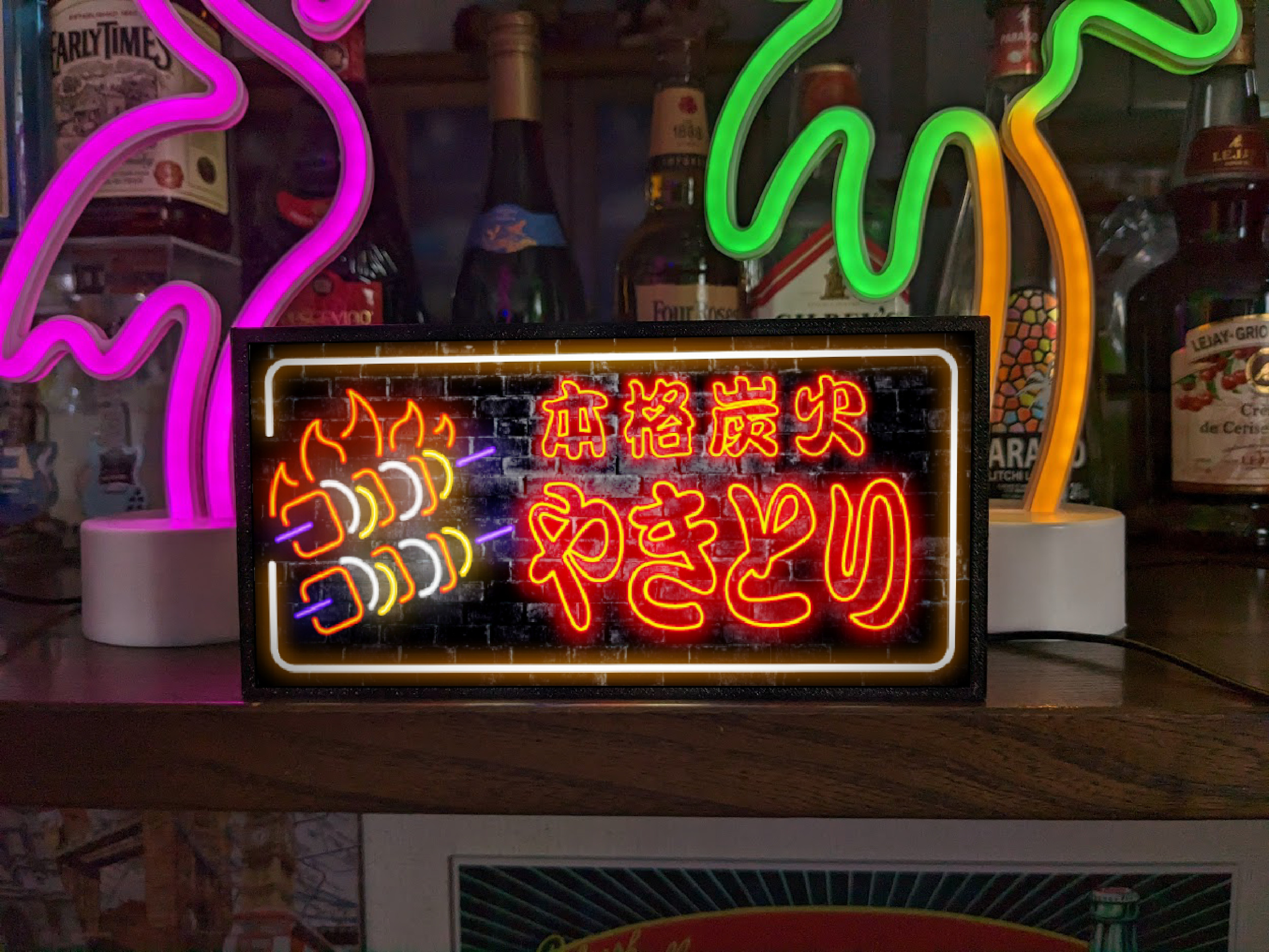 焼鳥 やきとり ヤキトリ 居酒屋 屋台 キッチンカー 酒 ビール ミニチュア サイン ランプ 看板 雑貨 ライトBOX