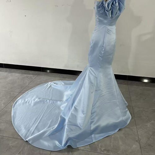 美品！ カラードレス 色直し 光沢サテン 姫袖 前撮り 挙式 二次会  