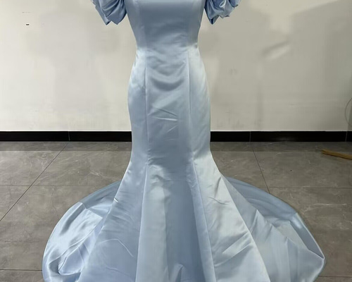 美品！ カラードレス 色直し 光沢サテン 姫袖 前撮り 挙式 二次会  