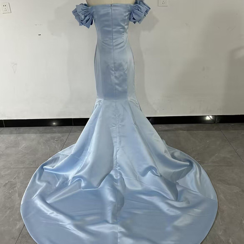 美品！ カラードレス 色直し 光沢サテン 姫袖 前撮り 挙式 二次会  