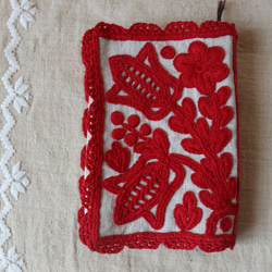 イーラーショシュのブックカバー（チューリップ、バラ、すずらん／small） 2枚目の画像