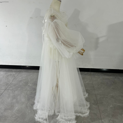 高品質！妊婦ドレス マタニティドレス 写真撮影 オフホワイト  