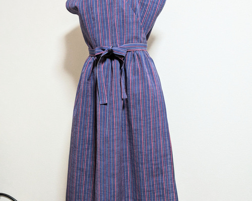 会津木綿　チュニック　ワンピース　ハンドメイド　No.155 会津木綿 チュニック ワンピース ハンドメイド No.155 - メルカリ