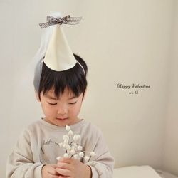 ✽NEW✽【即納】party hat　パーティハット　バレンタイン　 ヘッドアクセサリー　誕生日　ハーフバースデー 8枚目の画像