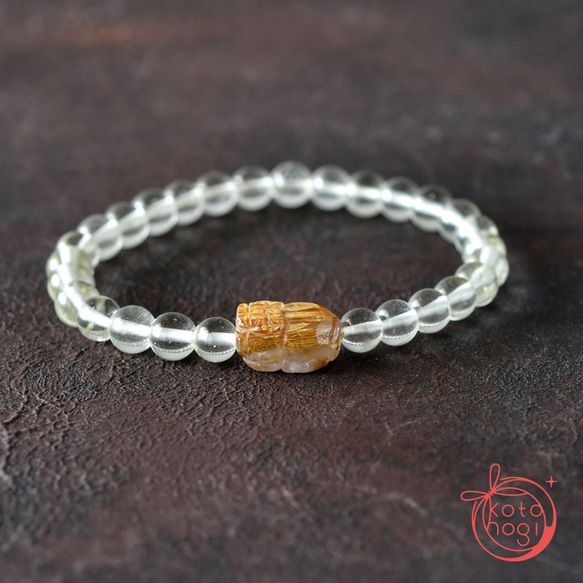 ゴールドルチル・リビアングラスブレスレット ゴールドルチル・リビアングラスブレスレット 【公式通販】