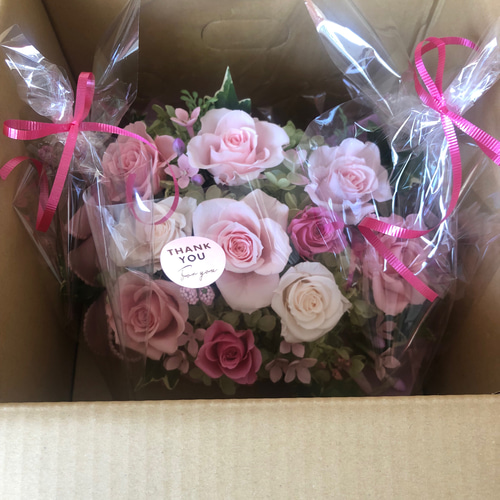 プリザーブドフラワーバスケットアレンジ♡ギフトプレゼント♡お誕生日