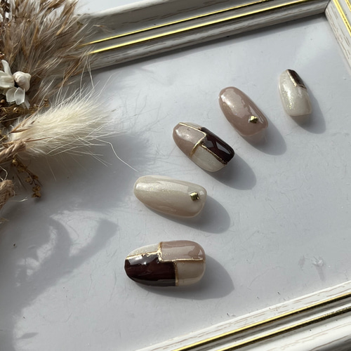 バレンタインネイル/オフィスネイル/シンプルネイル/大人かわいい