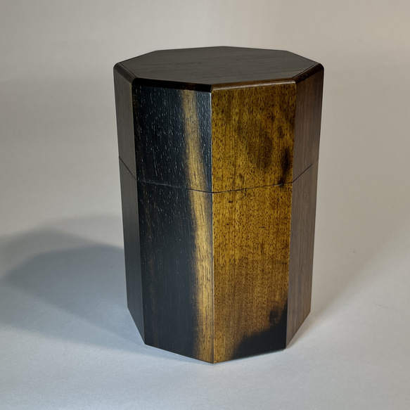 黒柿工芸品八角筒