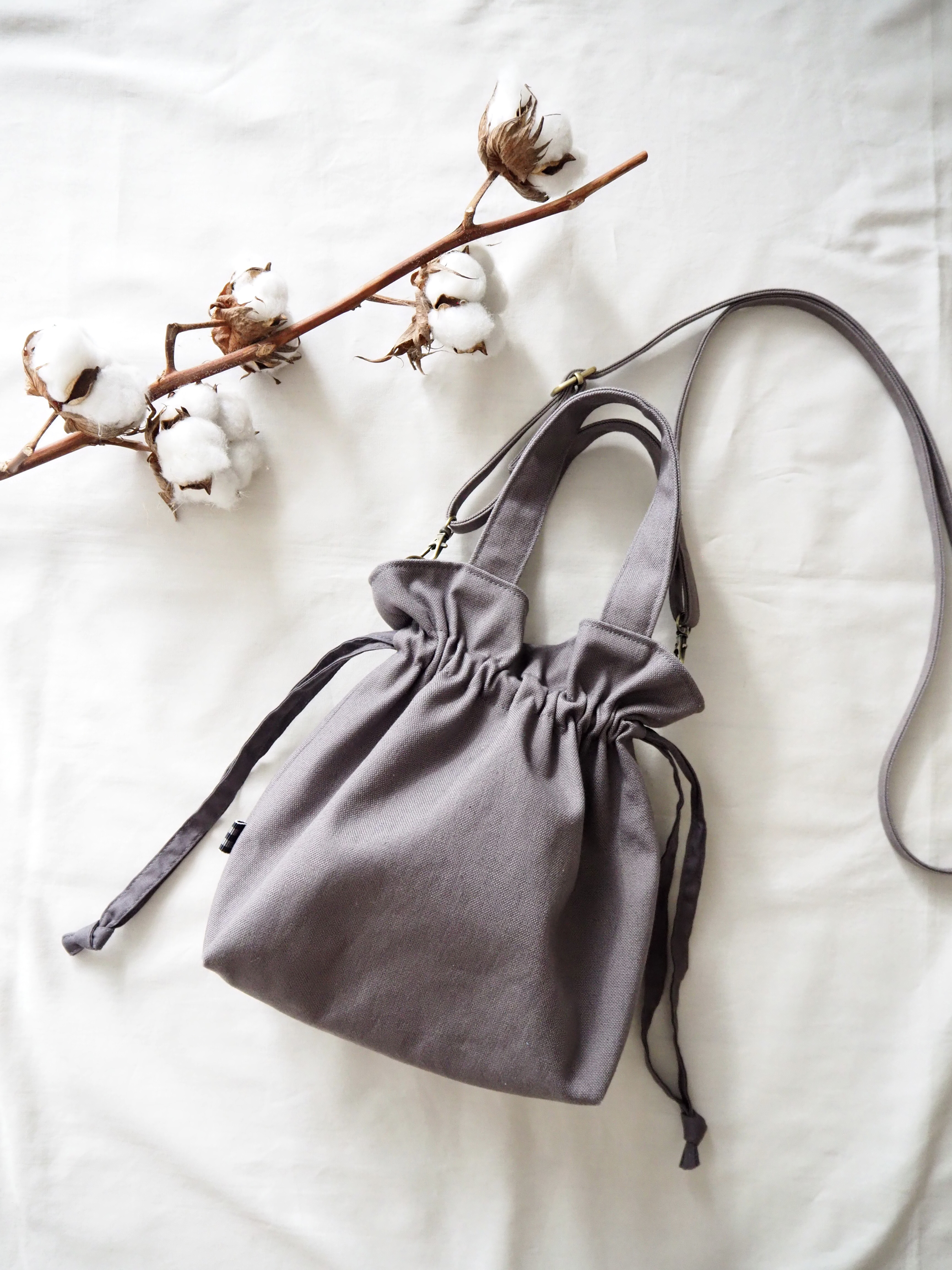 Bag Pottery 巾着 トープ ショルダーバッグ AYAKO 2way