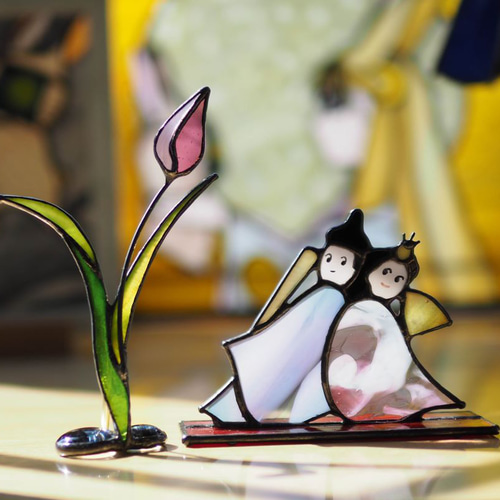 ステンドグラスのおひな様Ver.2」ひな祭り 春 ひな人形 お雛様 サン