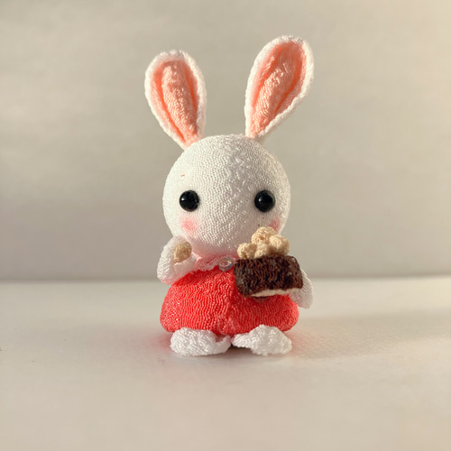 節分】鬼は外！鬼に扮したうさぎさんと豆まきうさぎちゃん 3体体セット