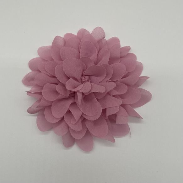 立体フラワーモチーフ　ピンク　直径13㎝ 1枚目の画像