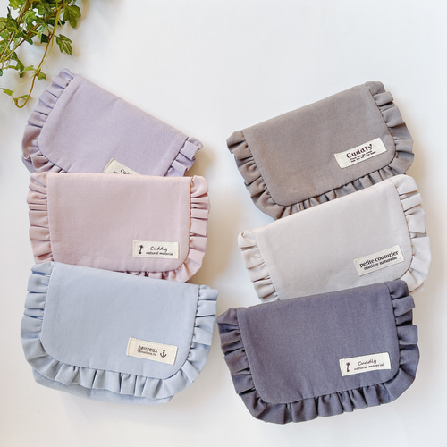 SALE☆移動ポケット☆フリル☆ファスナー付き☆ハンドメイド☆女の子☆男の子 移動ポケット フリルくすみカラー オックス② 女の子用 はじめての移動
