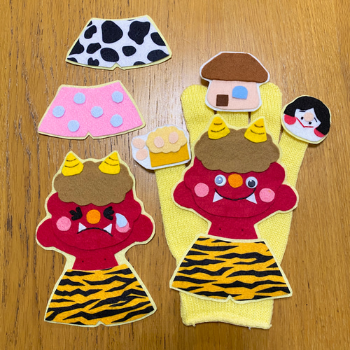 HAPPY☆様オーダー品　てぶくろテーブルシアター おにのパンツ☆てぶくろシアター 雑貨・その他 yuri 通販 17131542