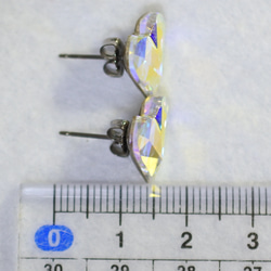 【數量有限】施華洛世奇甜心單隻耳環（水晶極光鈦柱） 第5張的照片