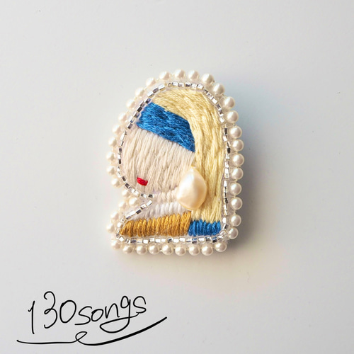 ✳︎ 真珠の耳飾りの少女 フェルメール ✳︎ ビーズ 刺繍