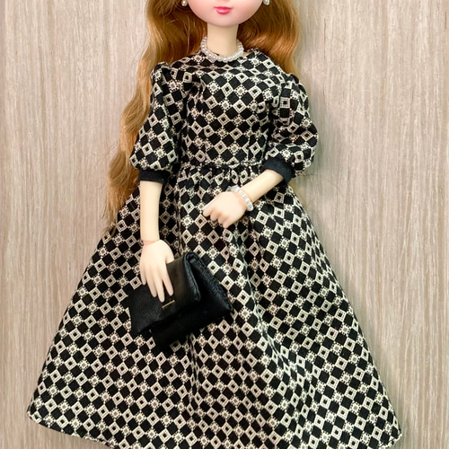 リカちゃん服 5点セット ワンピース・バッグ・ネックレス・ピアス  