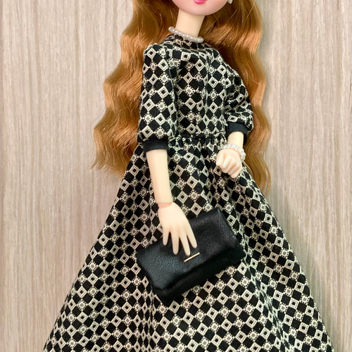 リカちゃん服 5点セット ワンピース・バッグ・ネックレス・ピアス 