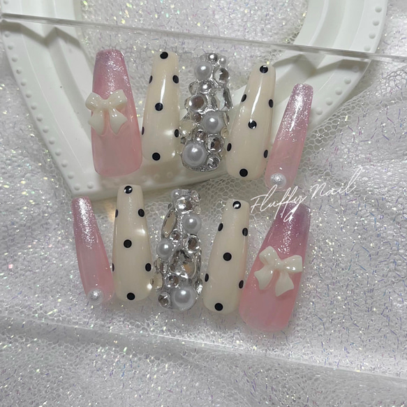 フルオーダー受付中/ドットネイル/ワンホンネイル/韓国ネイル  