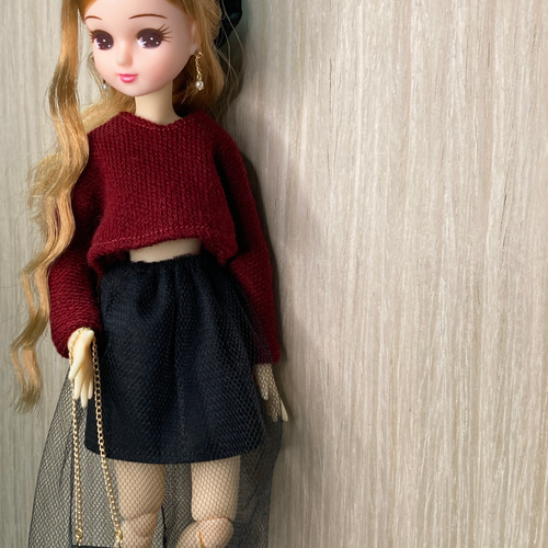 リカちゃん服 シフォンストール&フリンジトップス5点セット no.050 リカちゃん服 シフォンストール&フリンジトップス5点セット no.050