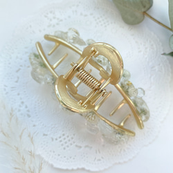 －かすみ草バンスクリップ－【クリア×ホワイト】 4枚目の画像