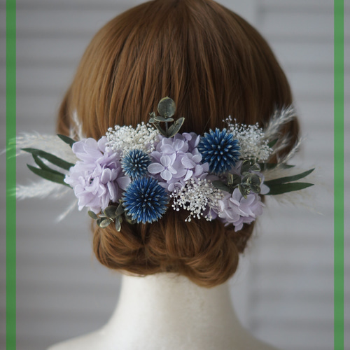 1450円 本物花 クラッシックな髪飾り プリザーブドフラワー 卒業 入学 1450円 本物花 クラッシックな髪飾り プリザーブドフラワー 卒業