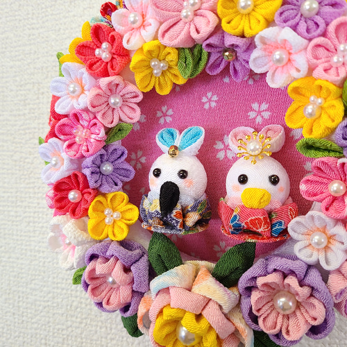 ひなまつり】つまみ細工リース 送料無料 リース kirarin 通販 17132369