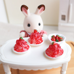 經典草莓刨冰 糖漿挫冰 耳環 單支 1/12 森林家族 娃用 第12張的照片