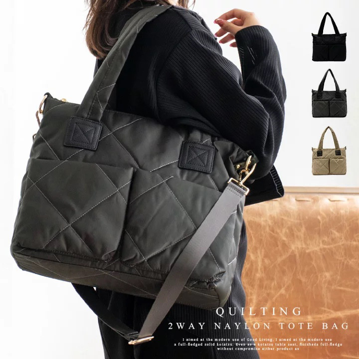 専用＊ハンドメイド黒撥水加工キルティングトートリュック