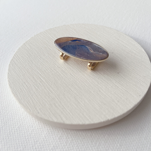 ポリマークレイ の帯留め blue×beige 帯留め Luce 通販 17133170