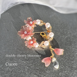 桜 -三分咲- (ピンク)ブローチ/コサージュ 2way 取り外し チャーム付