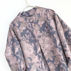 オードリー襟シンプルコート‼️イタリア製綿混ゴブランジャガード織生地‼️高級感のある生地 2枚目の画像