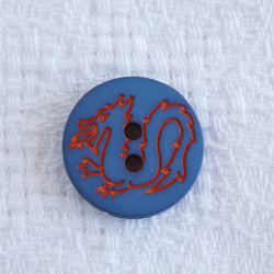 (3個) 15mm ドラゴンのボタン フランス製 ＊ 龍 1枚目の画像
