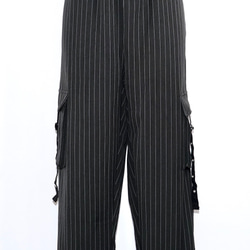 Cargo H-Line Skirt+Belt SET (beige) ワイドパンツ ブラック 黒 上品 きれいめ 8枚目の画像