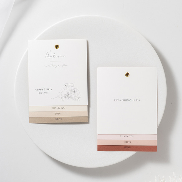メニュー表・席札・ドリンク表】結婚式 #ジィール風〈1部 320円