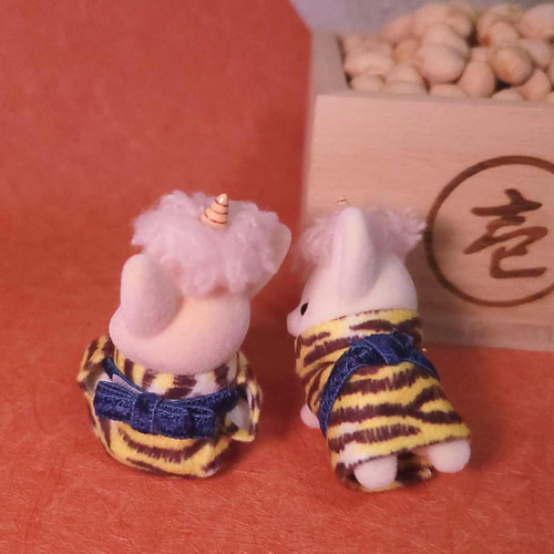 シルバニアファミリー ハンドメイド 節分 鬼のパンツ 鬼の着物