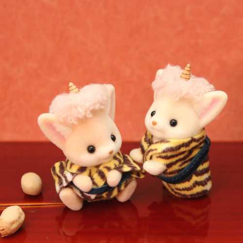 シルバニアファミリー ハンドメイド 節分 鬼のパンツ 鬼の着物