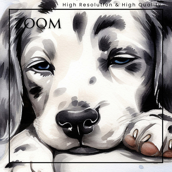【夢心地 - ダックスフンド犬の子犬 No.3】風水画 アートポスター 犬の絵 犬の絵画 犬のイラスト 3枚目の画像
