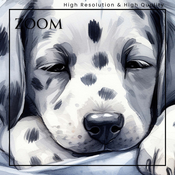 【夢心地 - ダックスフンド犬の子犬 No.4】風水画 アートポスター 犬の絵 犬の絵画 犬のイラスト 3枚目の画像