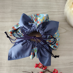 和風伝統柄の花巾着 2枚目の画像