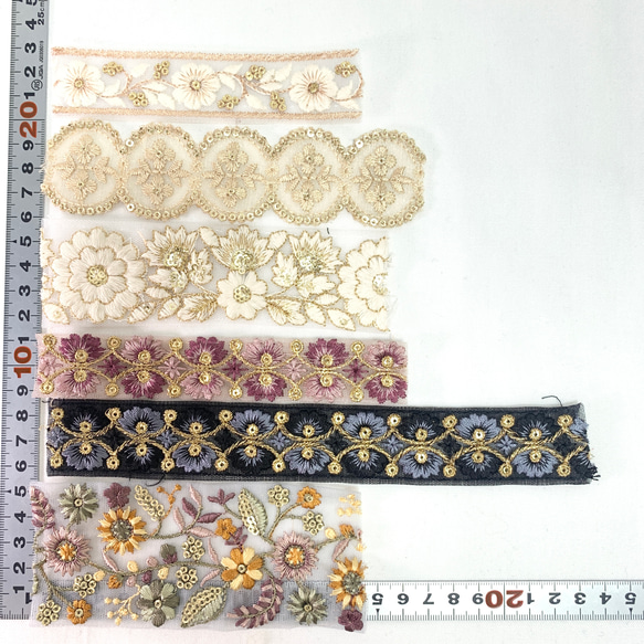 インド刺繍リボン　ハギレパック　R-126 3枚目の画像