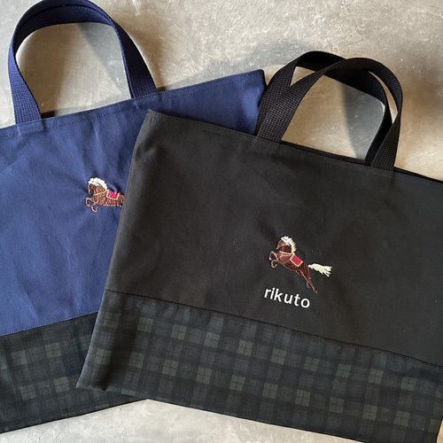 販売開始！入園入学 レッスンバッグ 刺繍 絵本入れ 図書バッグ サイズ